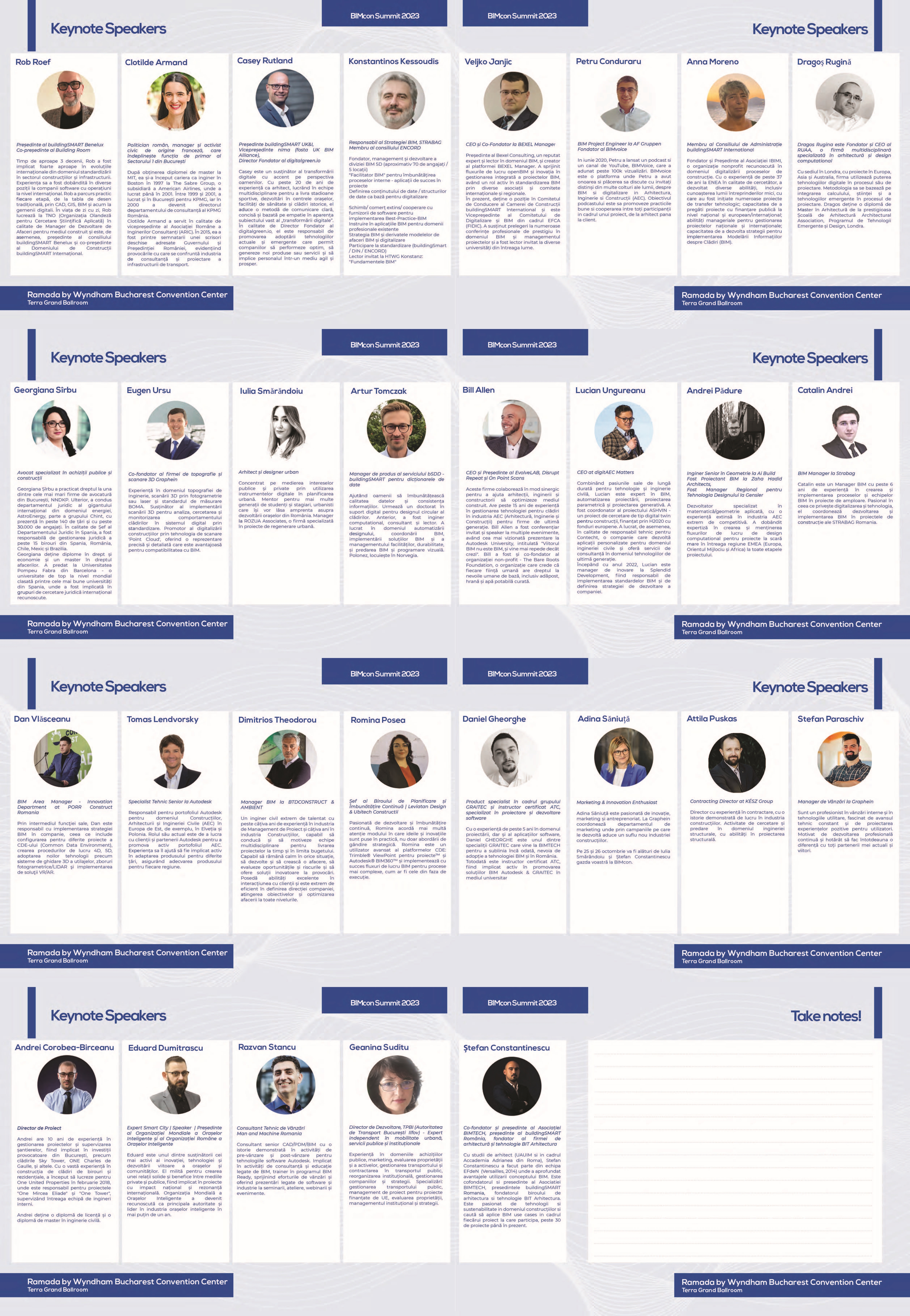 BIMcon 2023 — Pagina cu speakerii / agenda